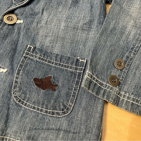 Please Mum soft denim blazer, like new condition, size 3T - Picture 2 of 6